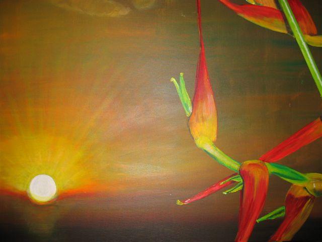 355 - Sunset Flowers (acryl) Ellen H..jpg